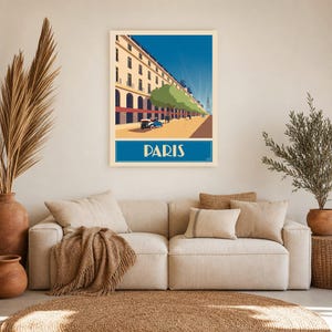 Peacock Blue Paris Travel Wall Art | Art Deco Poster | Parisian Palace Print image 7