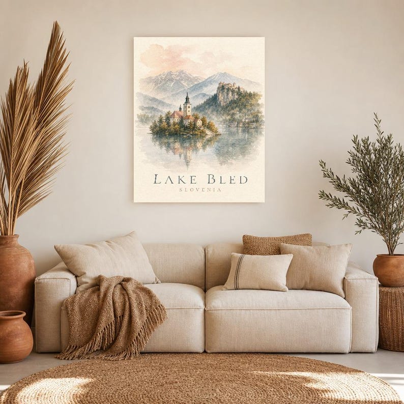 Lake Bled Watercolor image 7