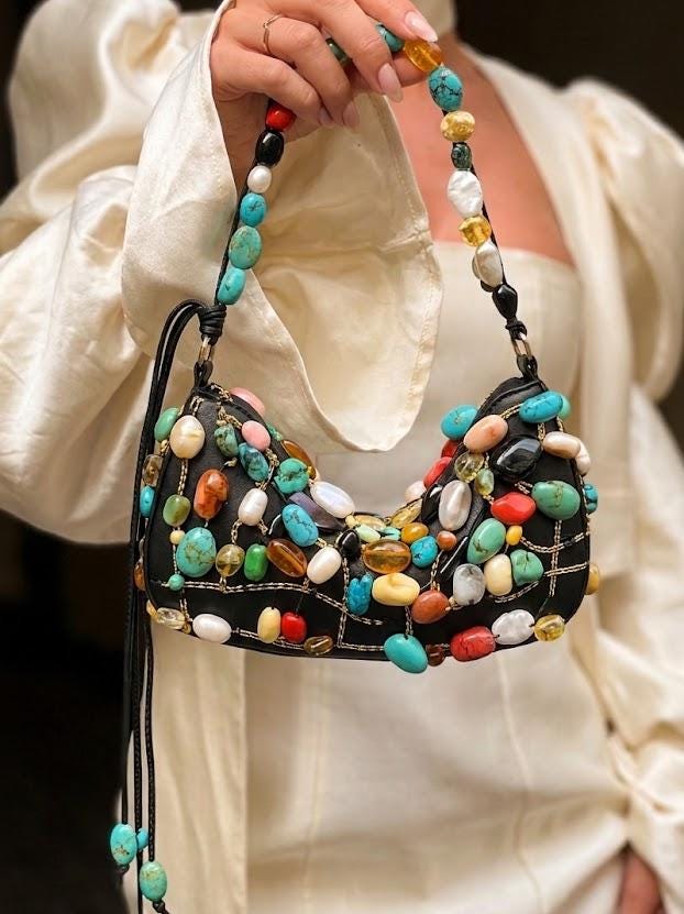 Japanese Beaded Bag Vintage - Etsy