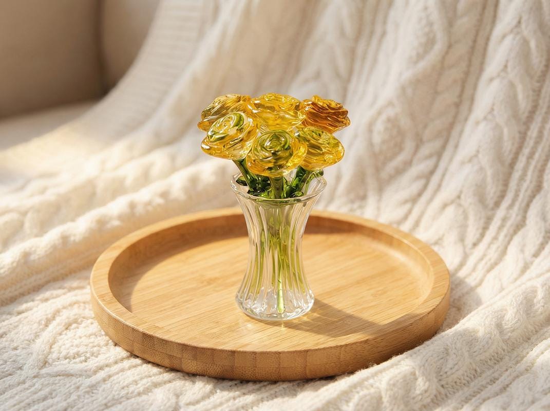 Yellow glass vase - Etsy 日本