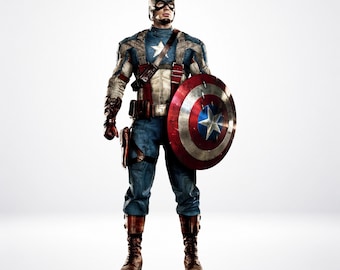 Captain America PNG-clipart, Comic Hero-sublimatieontwerp (digitale download)