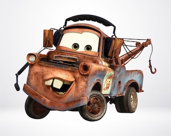 Mater PNG, sleepwagen cartoon clipart, sublimatie ontwerp (digitale download)