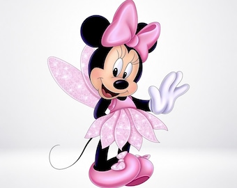 Minnie Mouse Fairy PNG-clipart, Pink Fairy Princess-personage, sublimatieontwerp (digitale download)