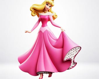 Prinses Aurora PNG-clipart, Sleeping Beauty-sublimatieontwerp (digitale download)