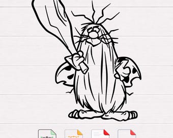 Captain Caveman SVG-clipart, stripfiguur gesneden bestand (digitale download)