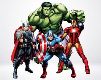 Avengers superheld PNG-clipart, Hulk Iron Man Thor Captain America (digitale download)