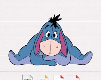 Iejoor SVG, Winnie the Pooh Donkey Cut-bestand (digitale download)