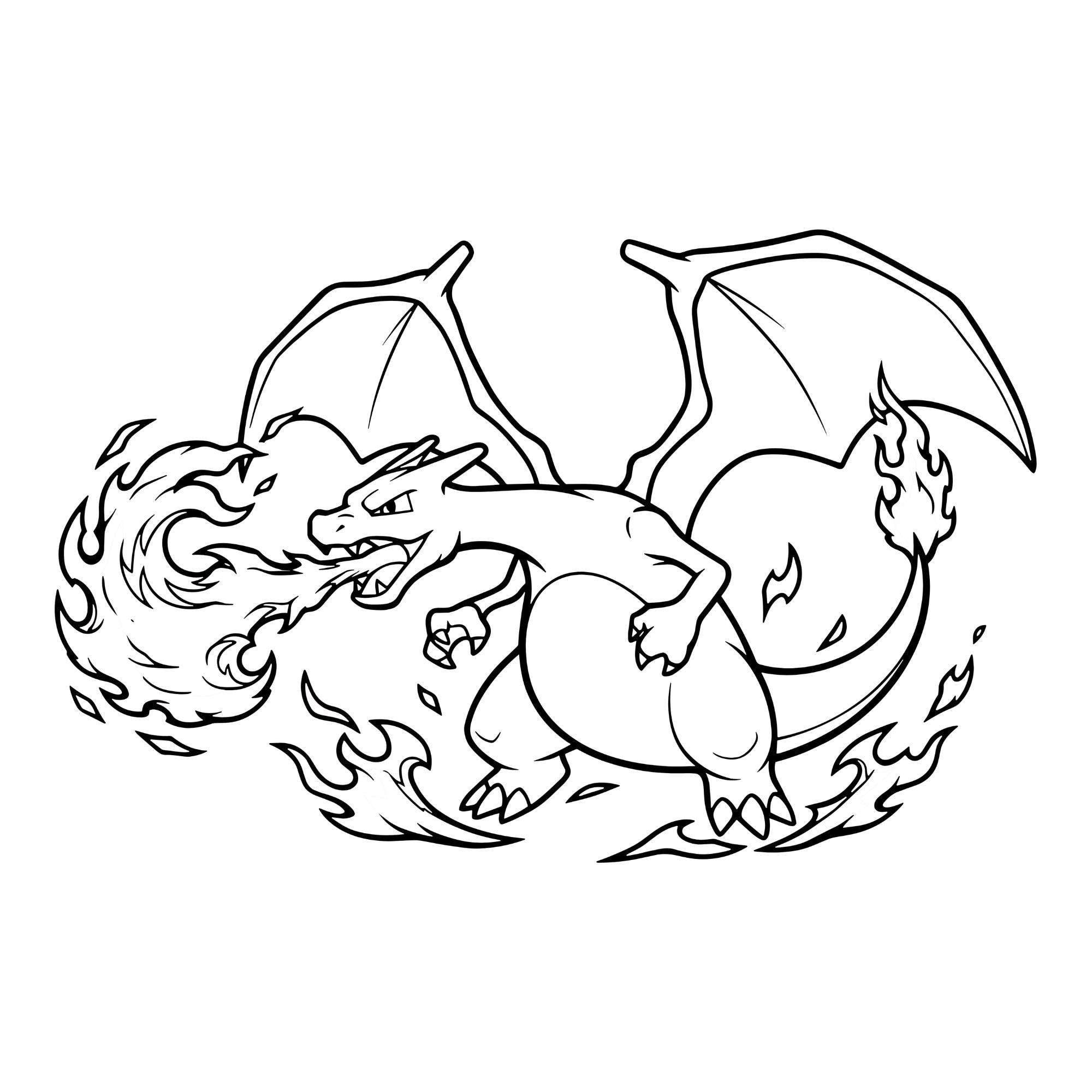 Charizard Pokemon SVG, Fire Dragon Cut File, Cricut Clipart (digital ...