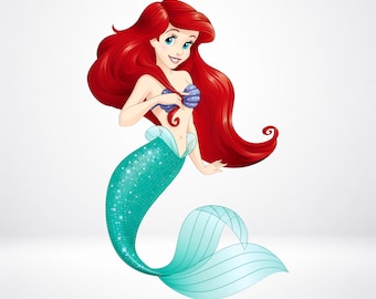 Ariel PNG-clipart, kleine zeemeermin prinses Fantasy Ocean Art, sublimatieontwerp (digitale download)