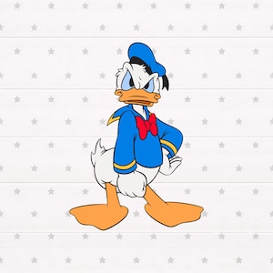 Arg Kalle Anka SVG tecknad figur Clipart (digital nedladdning)