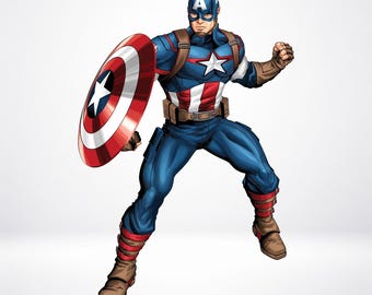 Captain America PNG-clipart, superheld komische afbeelding, sublimatieontwerp (digitale download)
