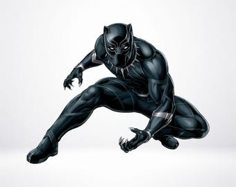 Black Panther PNG, superheld clipart, sublimatie design (digitale download)