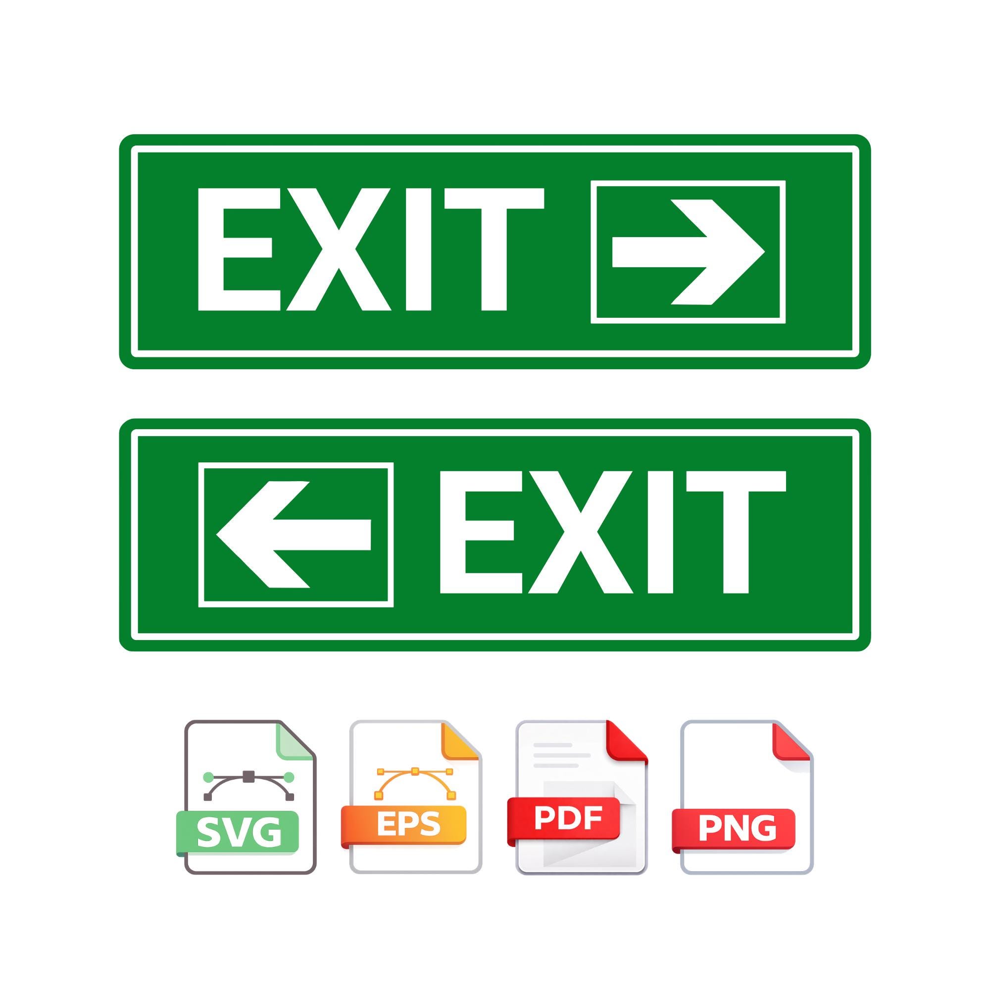 Exit Arrow Sign Printable