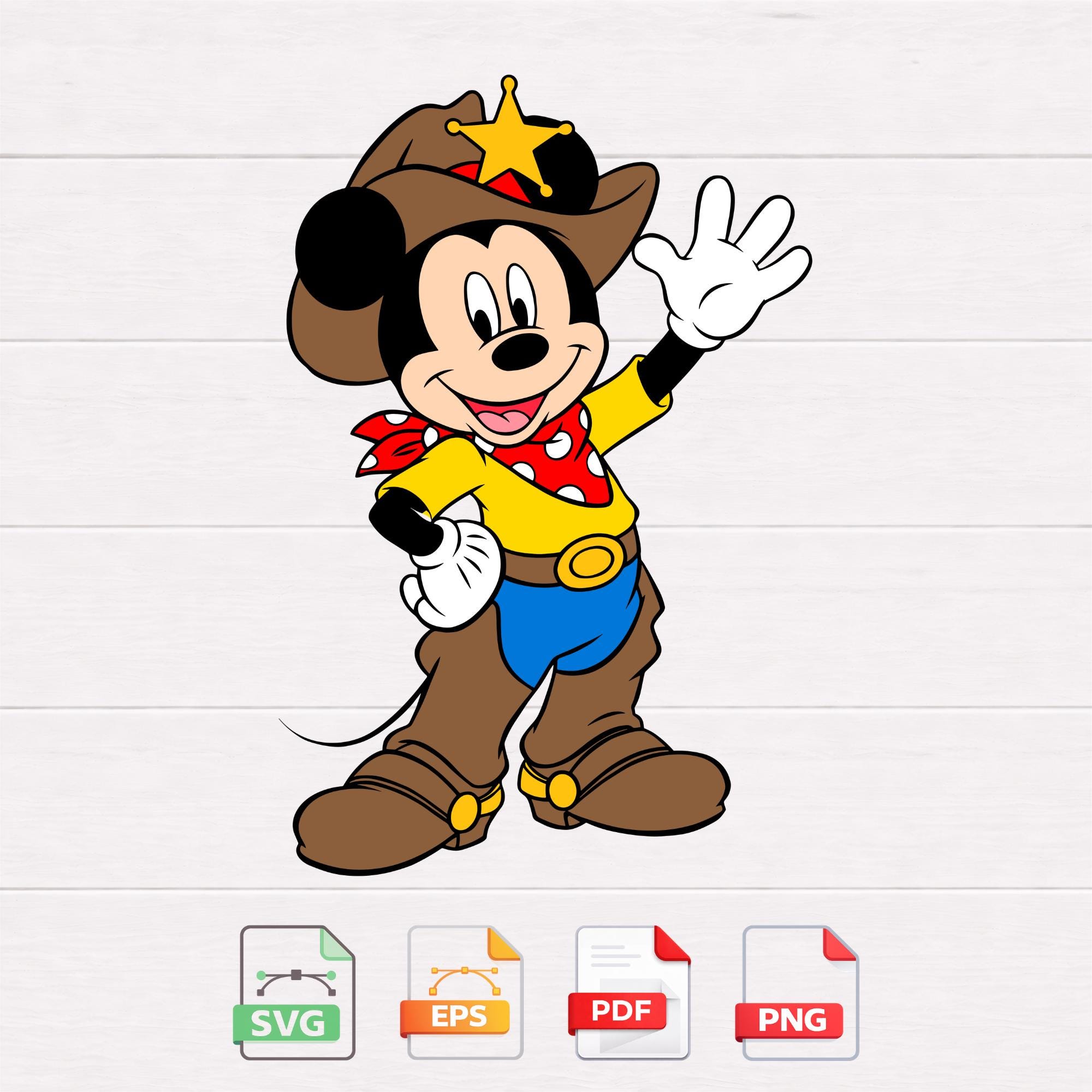 ミッキー生誕72周年記念：限定カウボーイミッキー Cowboy mickey - Etsy 日本