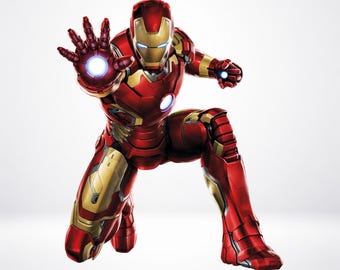 Iron Man PNG-clipart, superheld afdrukbare afbeelding (digitale download)