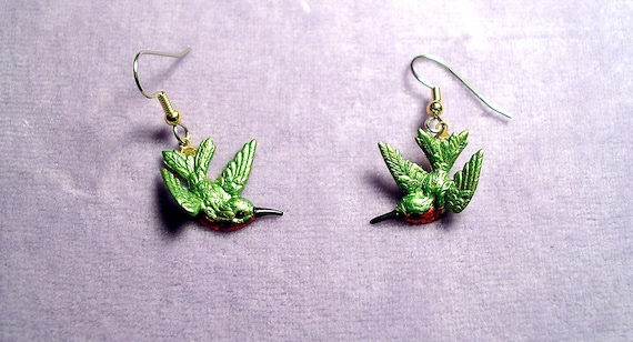 Etsy hummingbird earrings deals