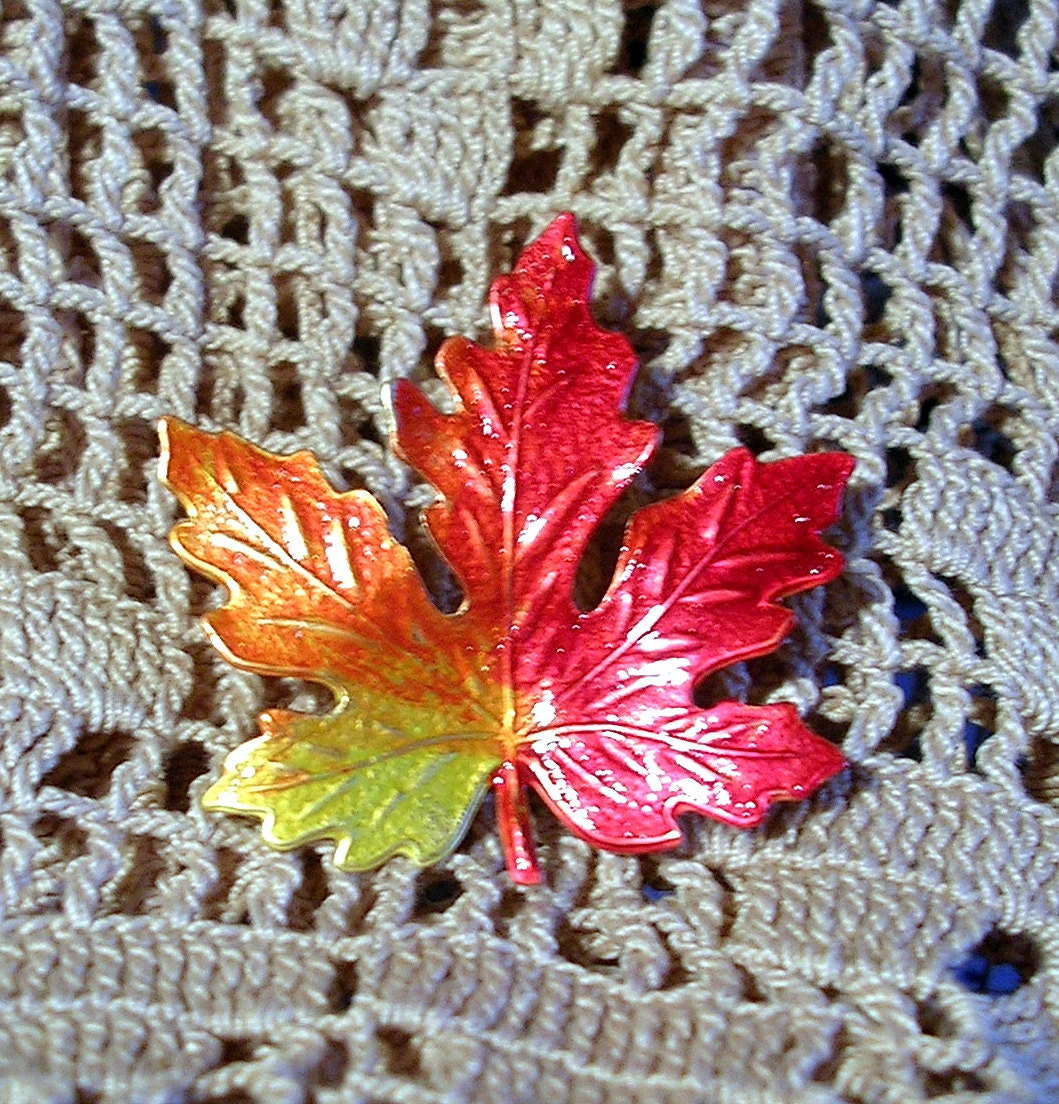 Maple Leaf Shawl Pin