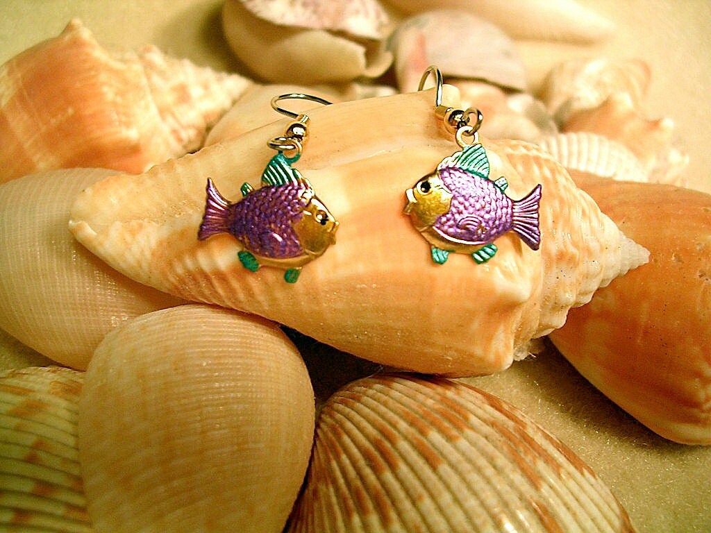 Fish Hand Painted Earring