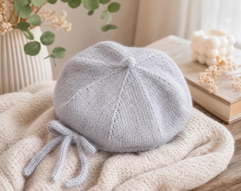 Blue Dream Beret Knitting Pattern | Top Down French Slouchy Hat (Digital Download)