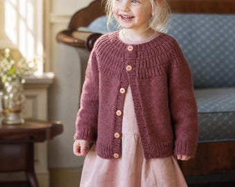 Anker Baby Cardigan Knitting Pattern, Seamless Raglan DK Weight (PDF)