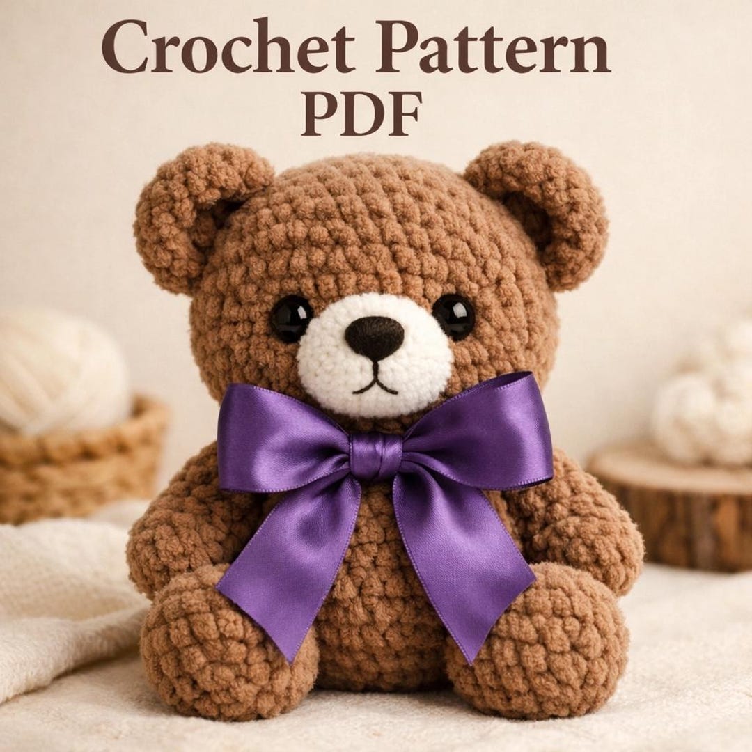 Crochet Teddy Bear Pattern | Cuddly Amigurumi Toy PDF (digital Download ...