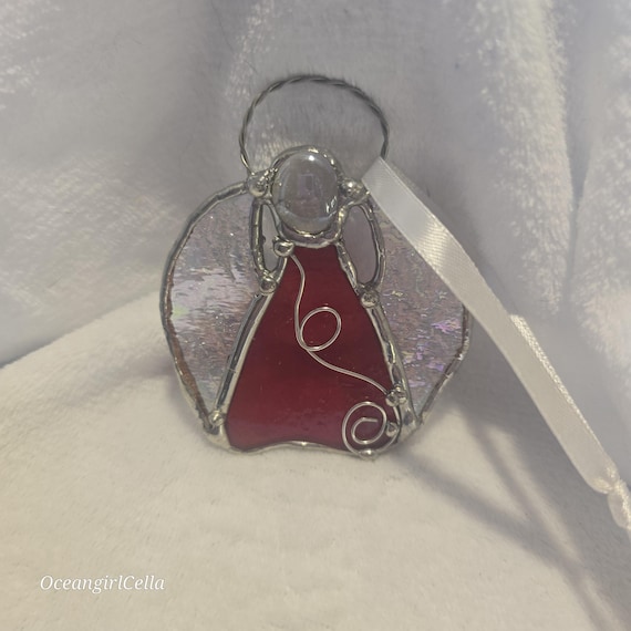 Handmade Stained Glass Angel Ornament