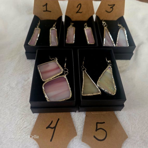 Handmade Stained Glass Earrings