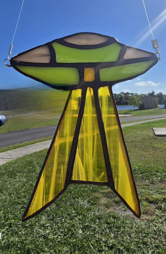 Handmade Stained glass UFO