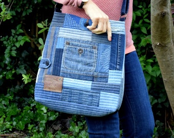 PDF Pattern: Denim Boro Bag