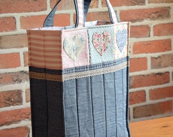 Video Class: Applique Hearts Boxy Bag