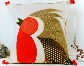 PDF Pattern: Applique Robin Cushion (17" x 17")