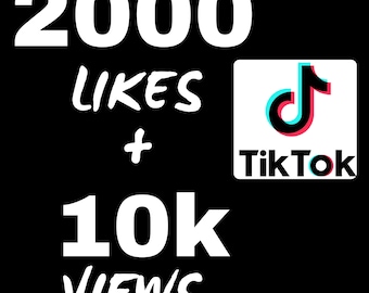Servicio de apoyo al crecimiento en TikTok / Optimización de la visibilidad y la interacción orgánica para alcanzar 2000 Me gusta y 10000 visualizaciones.