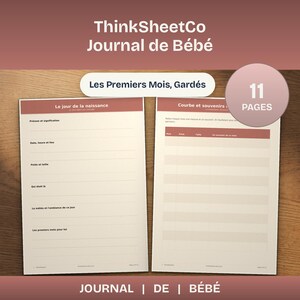 Journal de Bébé à Imprimer, Album Naissance, Souvenirs Première Année, Cadeau Enfant, Mémoire PDF