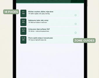 Cleaning Planner Printable, Whole Home Schedule PDF, Deep Clean Checklist, Daily Reset Routine (A4 + Letter)