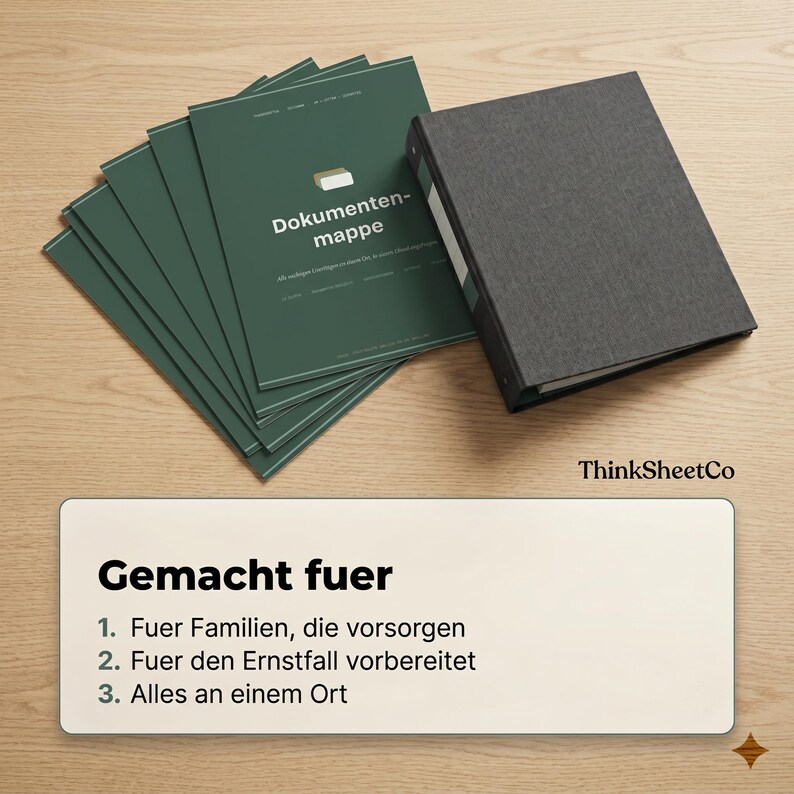 Dokumentenmappe Vorlage zum Ausdrucken, Wichtige Dokumente Ordner Familie, Unterlagen Organisieren PDF, Dokumenten Organizer A4 image 6