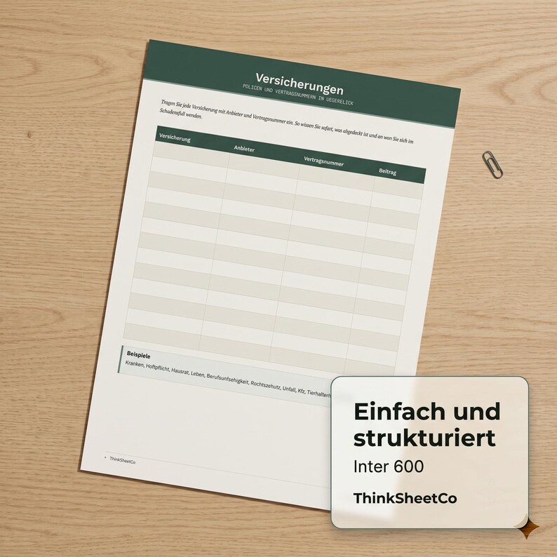 Dokumentenmappe Vorlage zum Ausdrucken, Wichtige Dokumente Ordner Familie, Unterlagen Organisieren PDF, Dokumenten Organizer A4 image 5