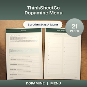 Dopamine Menu Printable, ADHD Activity List PDF, Mood Boost Cards, Understimulated Toolkit (A4 + Letter)