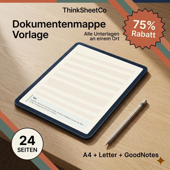 Dokumentenmappe Vorlage zum Ausdrucken, Wichtige Dokumente Ordner Familie, Unterlagen Organisieren PDF, Dokumenten Organizer A4