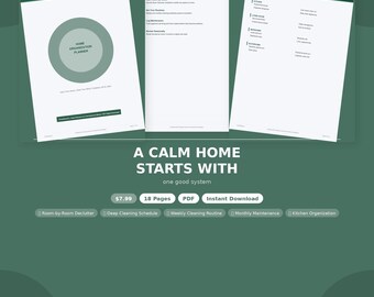 Home Organization Planner Printable, Household Management Binder PDF, Cleaning Schedule, Maintenance Log (A4 + Letter)