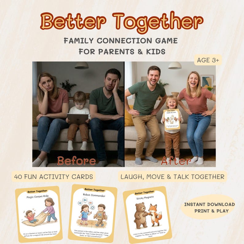 Family Connection Cards Printable | Kids Conversation Cards | Emotional ...