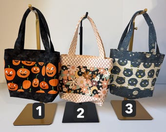 Sac de bonbons d'Halloween pour tout-petits | Petit sac à barbe à papa 100 % coton