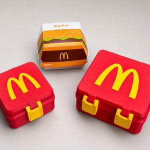 Boîte de rangement/boîte à snacks miniature réutilisable inspirée de McDonald's – Objet de collection imprimé en 3D pour les fans de McDonald's