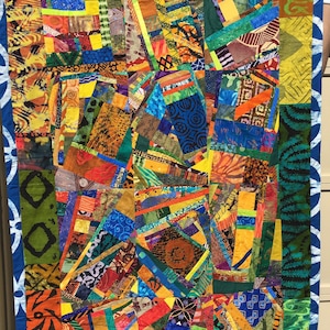 Art Quilt Wall Hanging Oriented Horizontally or Vertically//Abstract Art Quilt//Improv Quilt//Wall Decor//Wall Art//Original Design Quilt