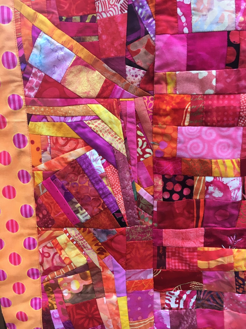 Contemporary Art Quilt Wall Hanging//quilt Art//home Decor//laughter