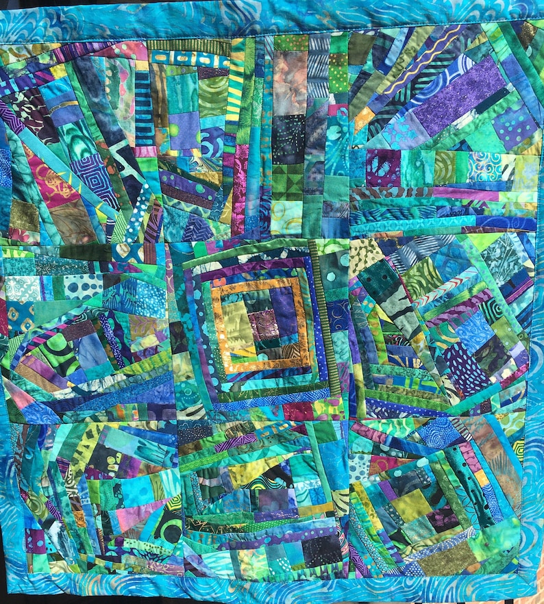 Modern Art Quilt Wall Hanging//contemporary Quilt//improv Quilt