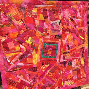 Contemporary Quilt Wall Hanging//Modern Art Quilt//Improv Quilt//Original Design Quilt