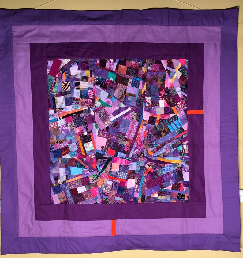Purple Fine Art Quilt Collage//Modern Art Quilt Etsy