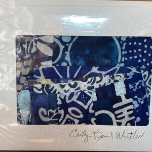Quiltkaart//Art Quilt Blanco Notecard//Art Card//Miniquilt//Bedankt//Handgemaakte kaart//Bedankt//GRATIS VERZENDING