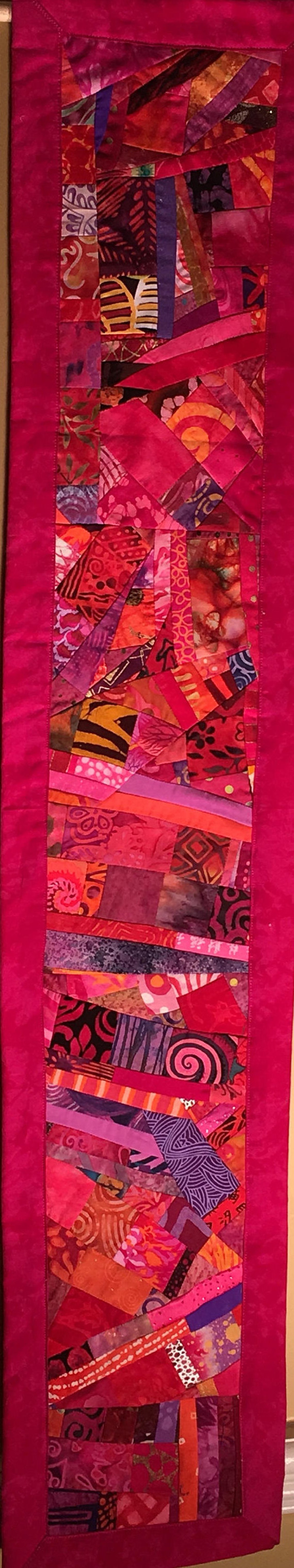 Narrow Abstract Art Quilt Wallhanging//Skinny Wall Art//Home Etsy