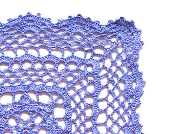 light purple  Circle Crochet doily, hand dyed vintage round Doily FREE SHIPPING